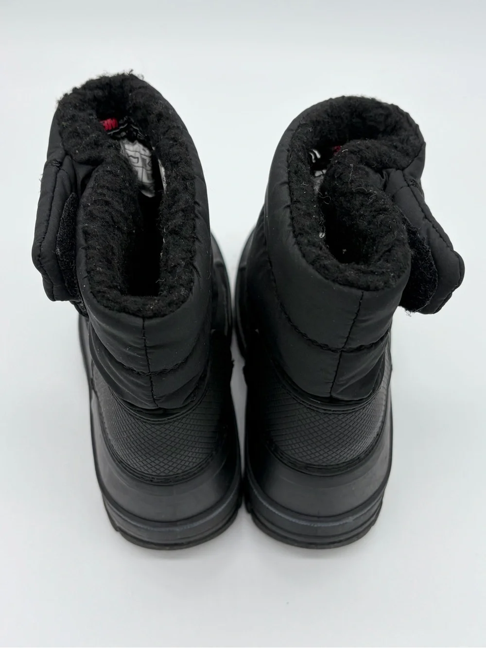 Lands' End Youth Black Fleece-Lined Snow Boot Interior